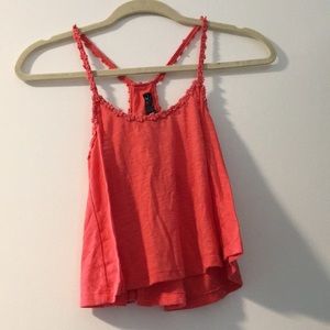 Pink Cropped Tank Top